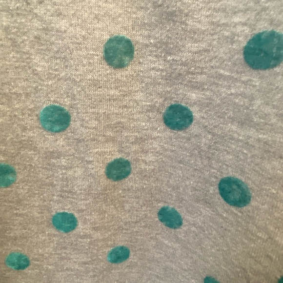 ModCloth Grey and Teal Polka Dot Sweater - Picture 3 of 4